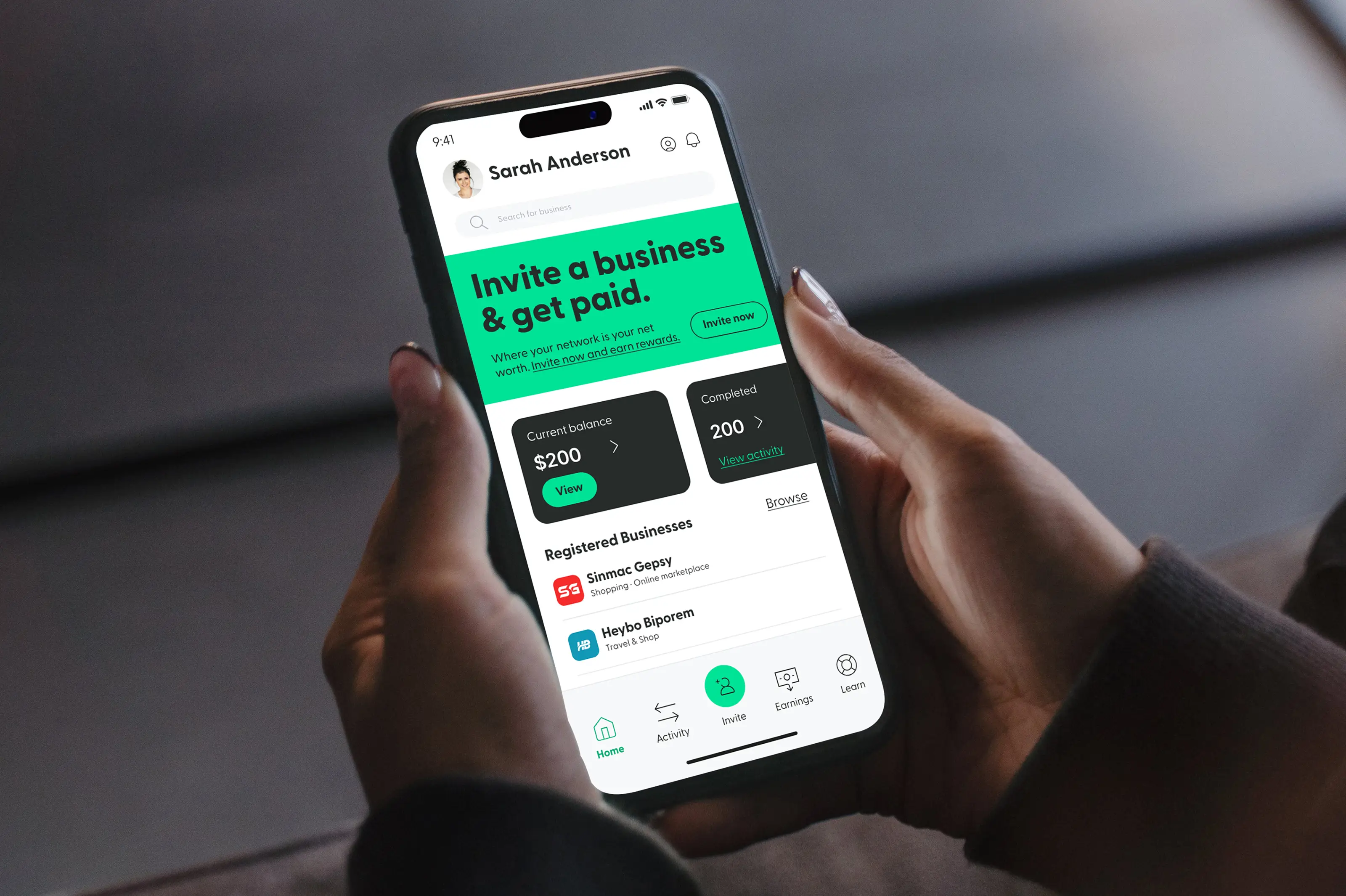 mobile app mockup