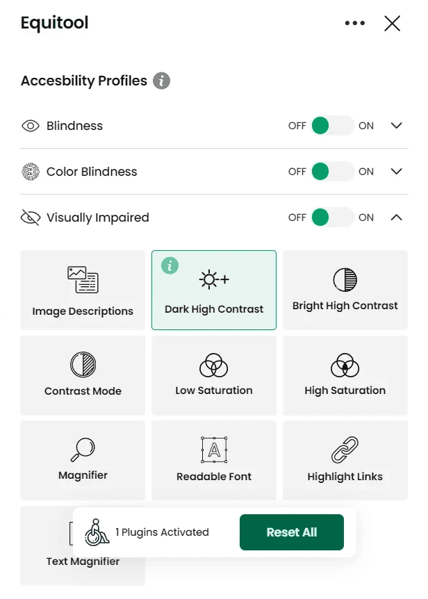 Equitool UI