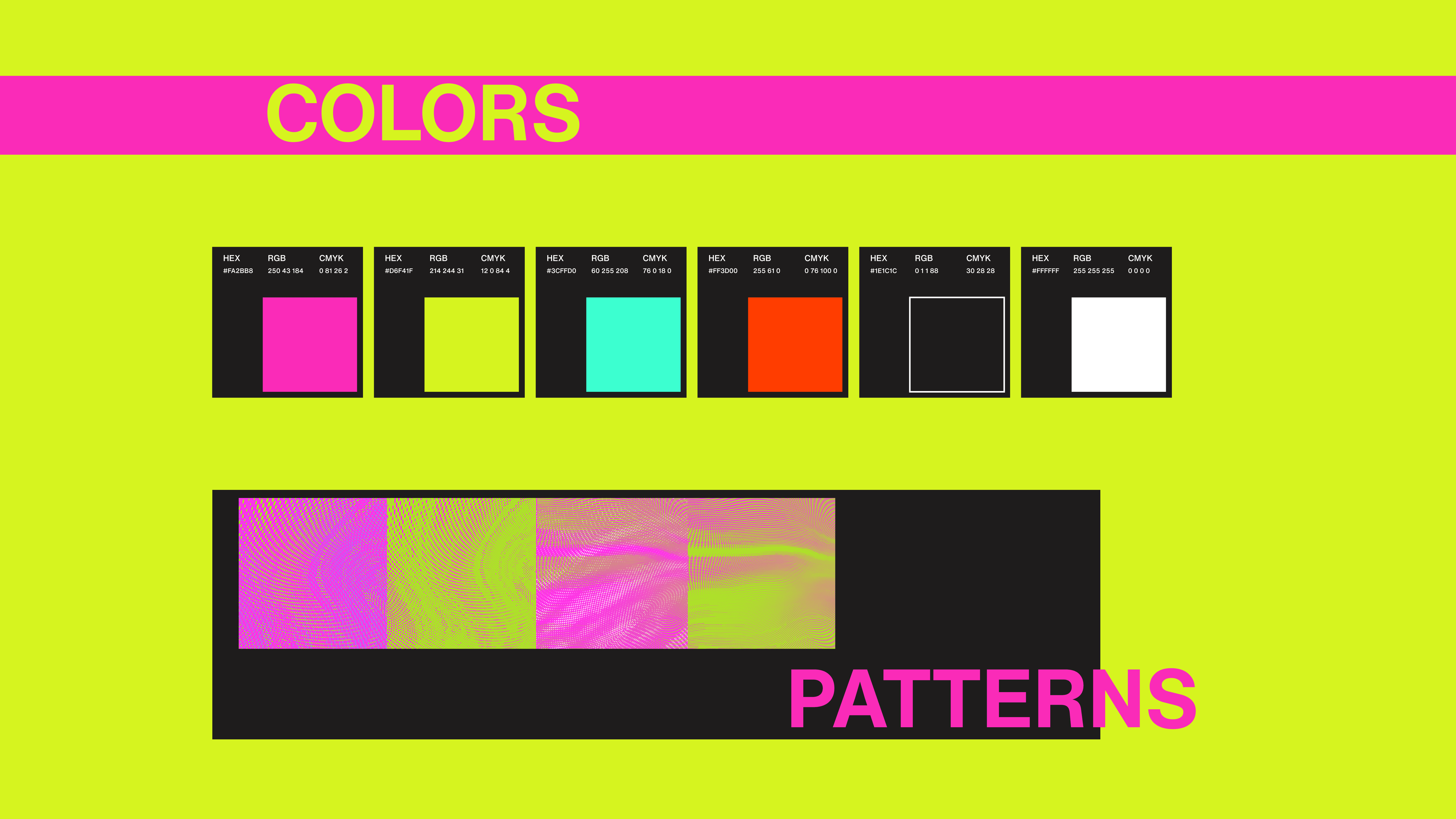 Color palette and branded pattern design for The Blank Collar created by our team