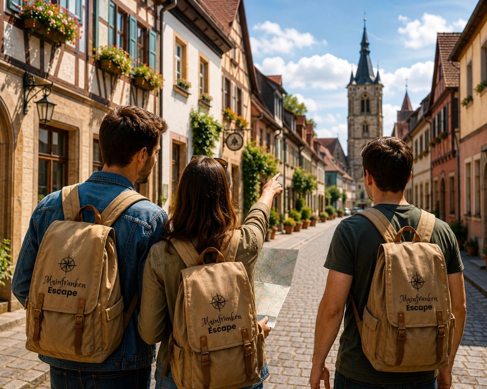 Entdeckung Volkacher Innenstadt mit Rucksack