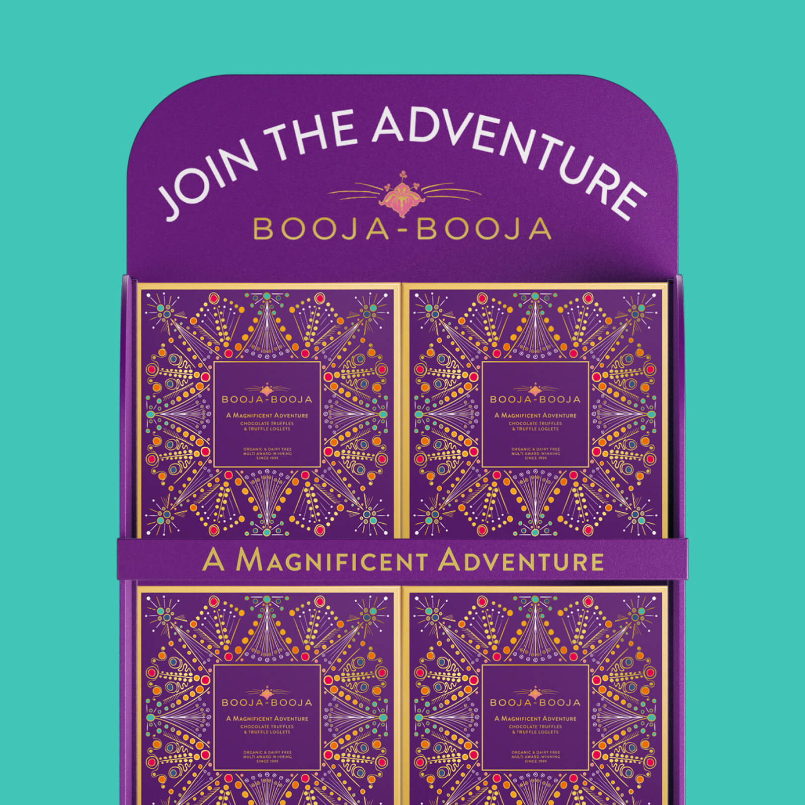 Booja-Booja A Magnificent Adventure POS design UK