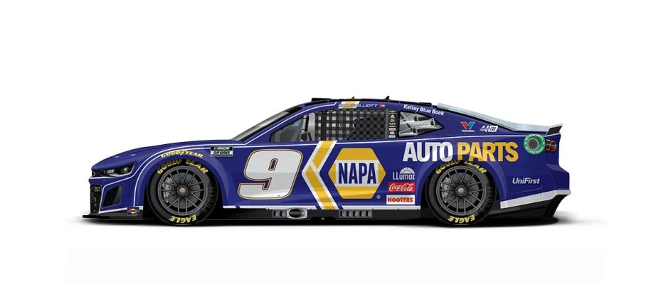 Chase Elliott will drive the No. 9 NAPA Auto Parts Chevrolet.