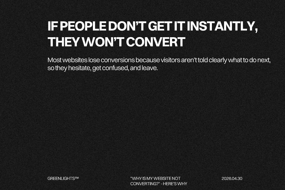 Graphic explaining why websites lose conversions