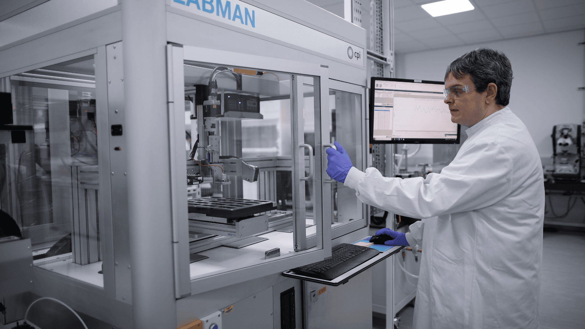 CPI expert operating a machine at a CPI facility.