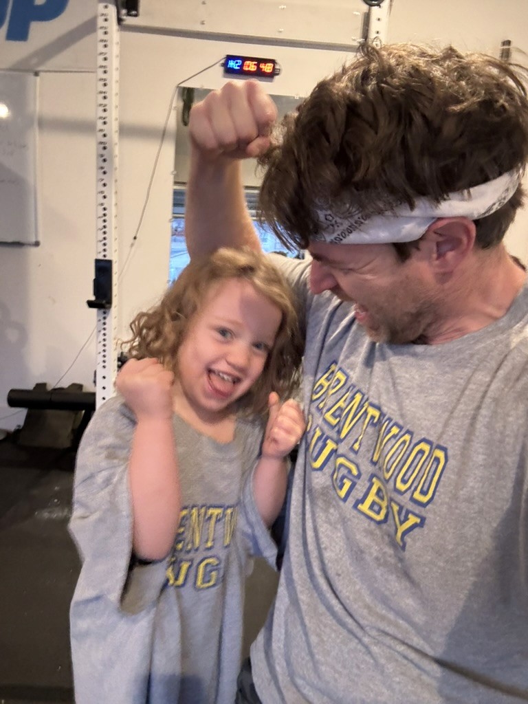 Family workout photograph