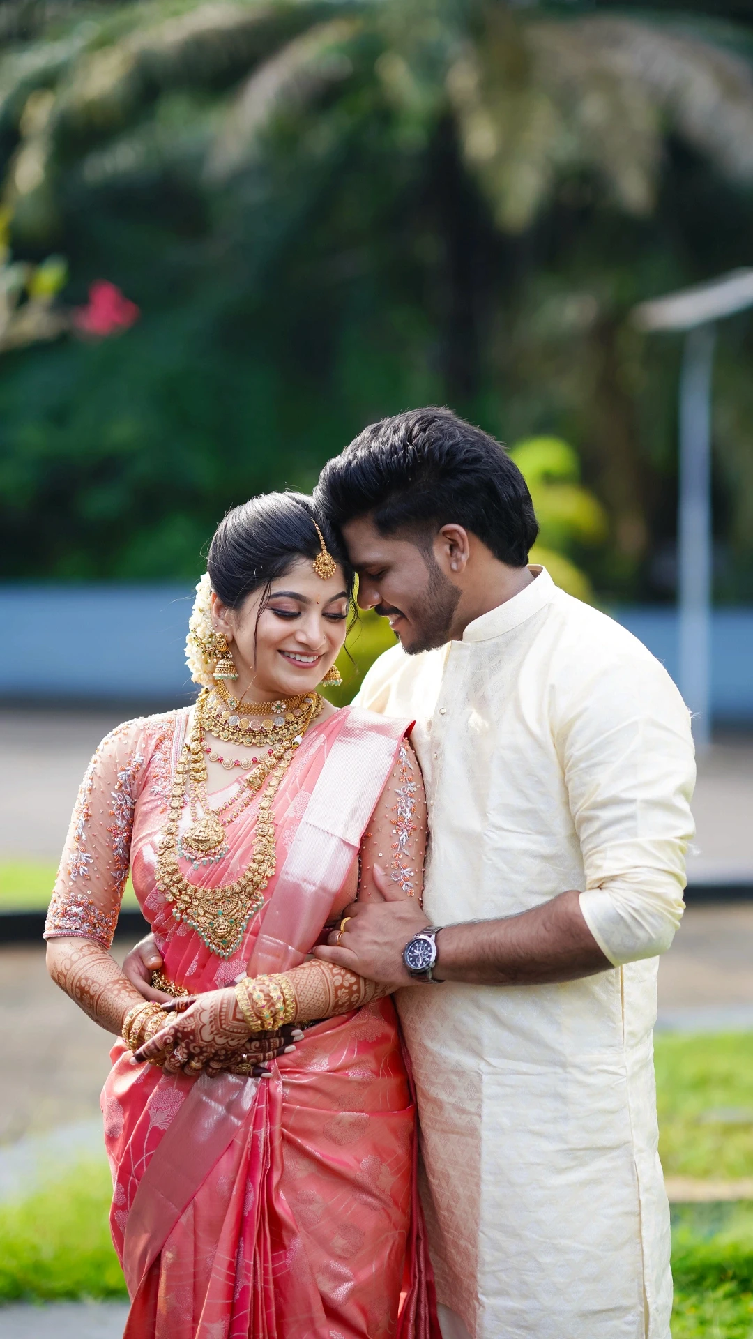Romantic wedding moment