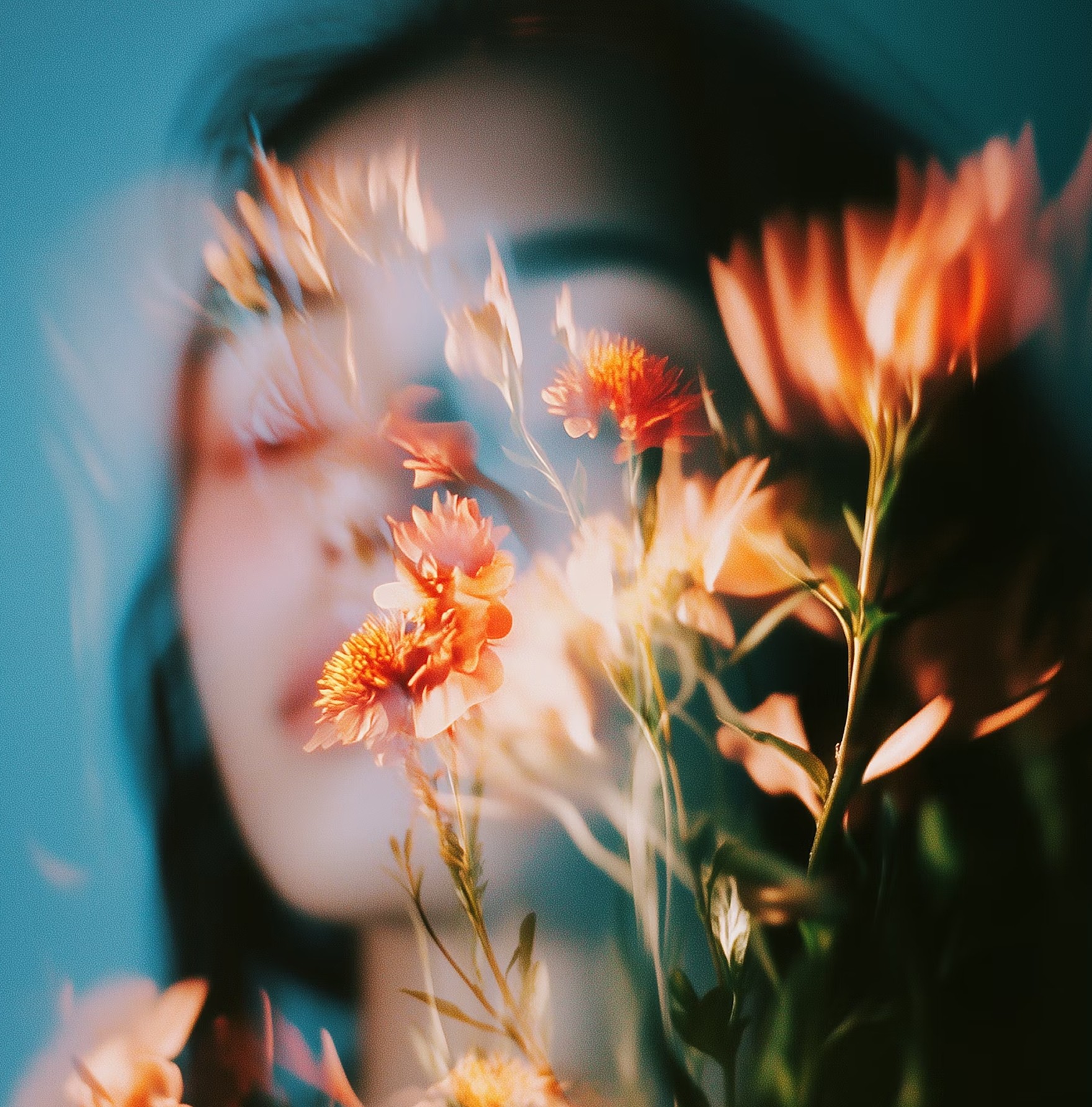 A photo of woman in red