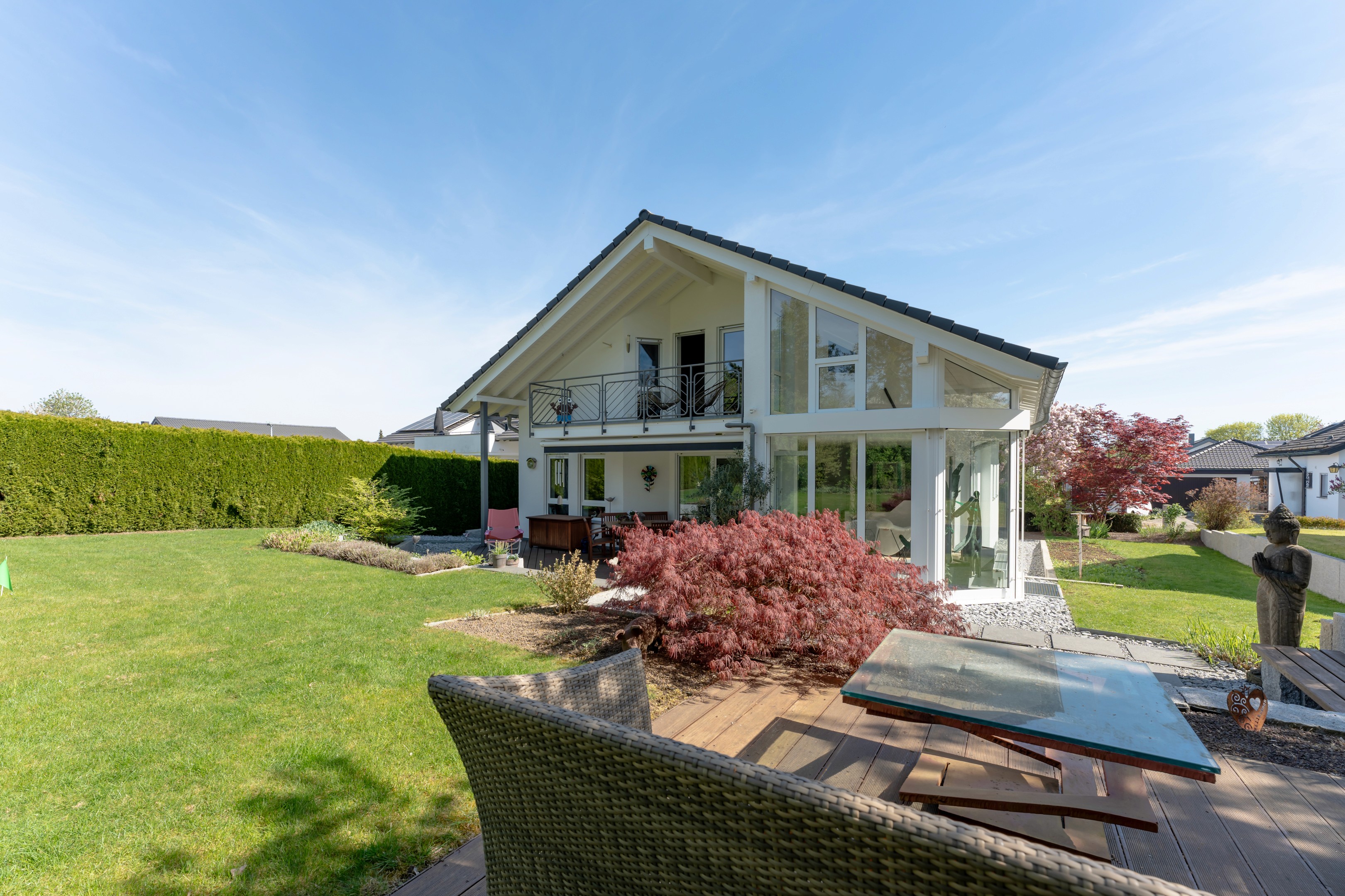 beige couch and armchair