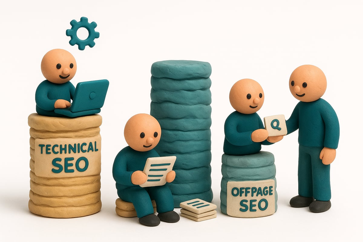 Die drei Säulen der Google-Optimierung: Technisch, Onpage, Offpage