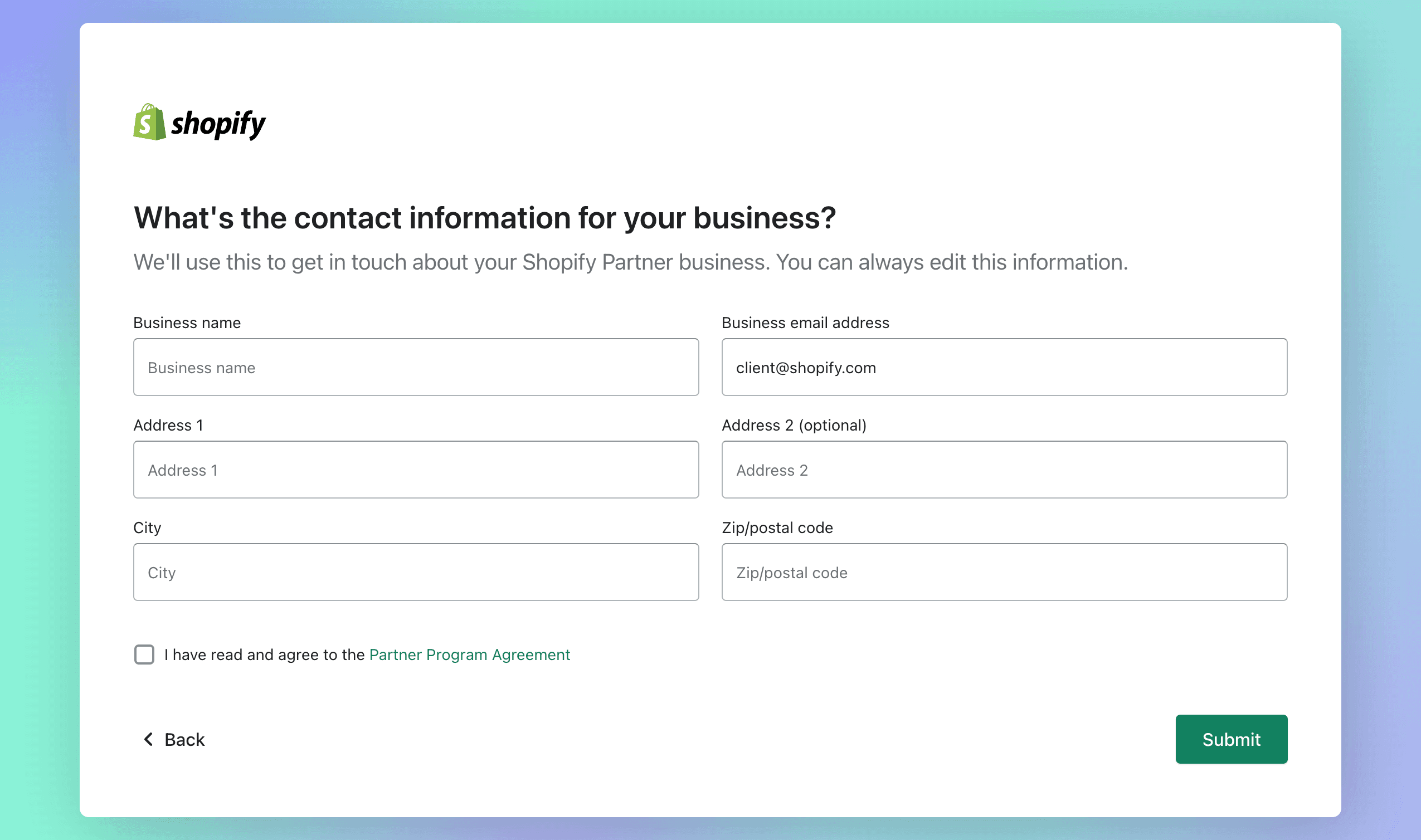 shopify partner contact