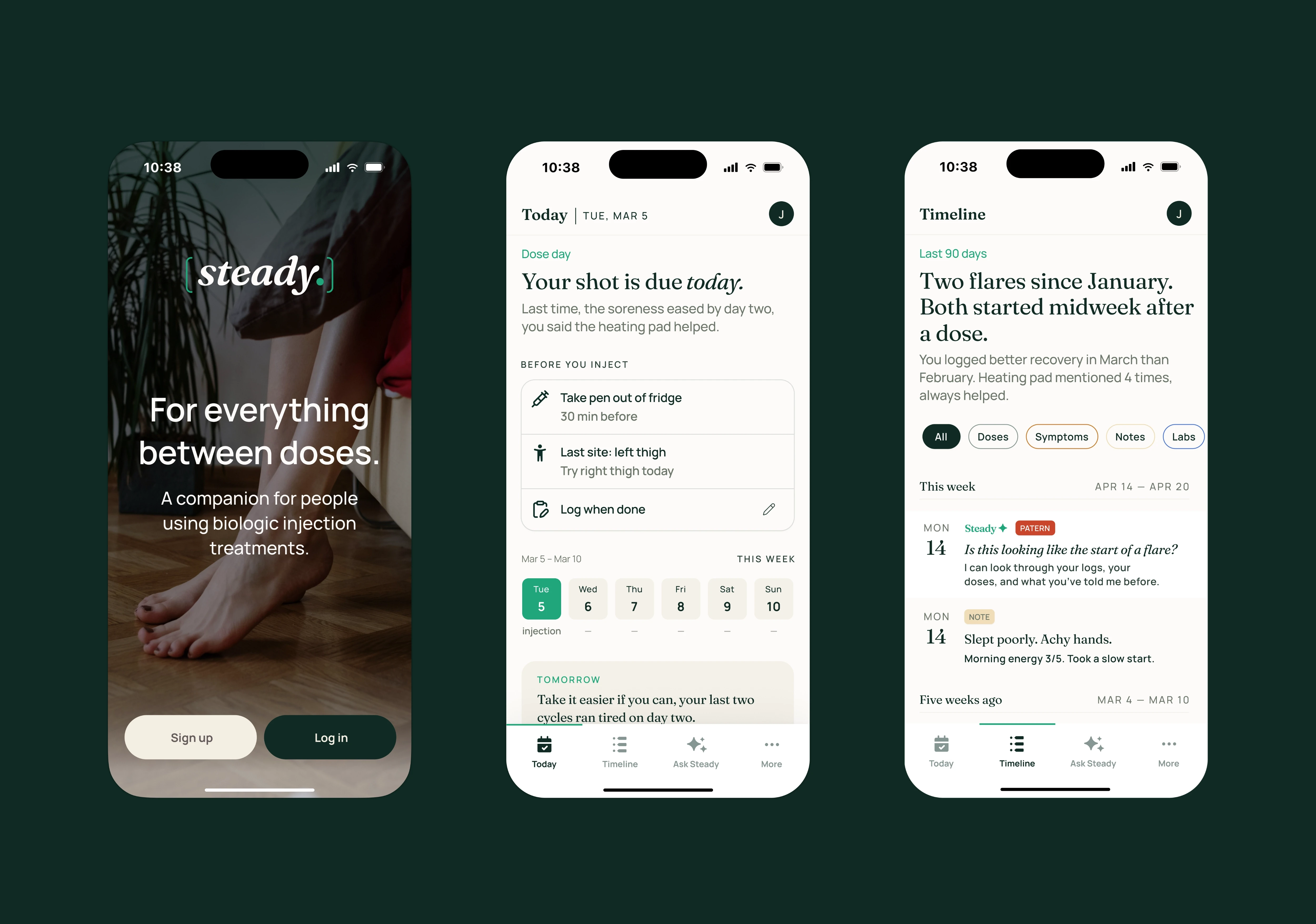 Steady app on mobile devices