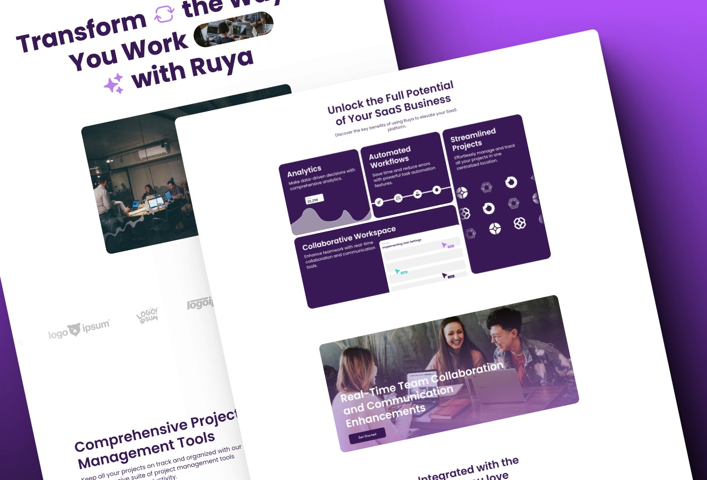 Ruya — 现代专业落地页设计案例