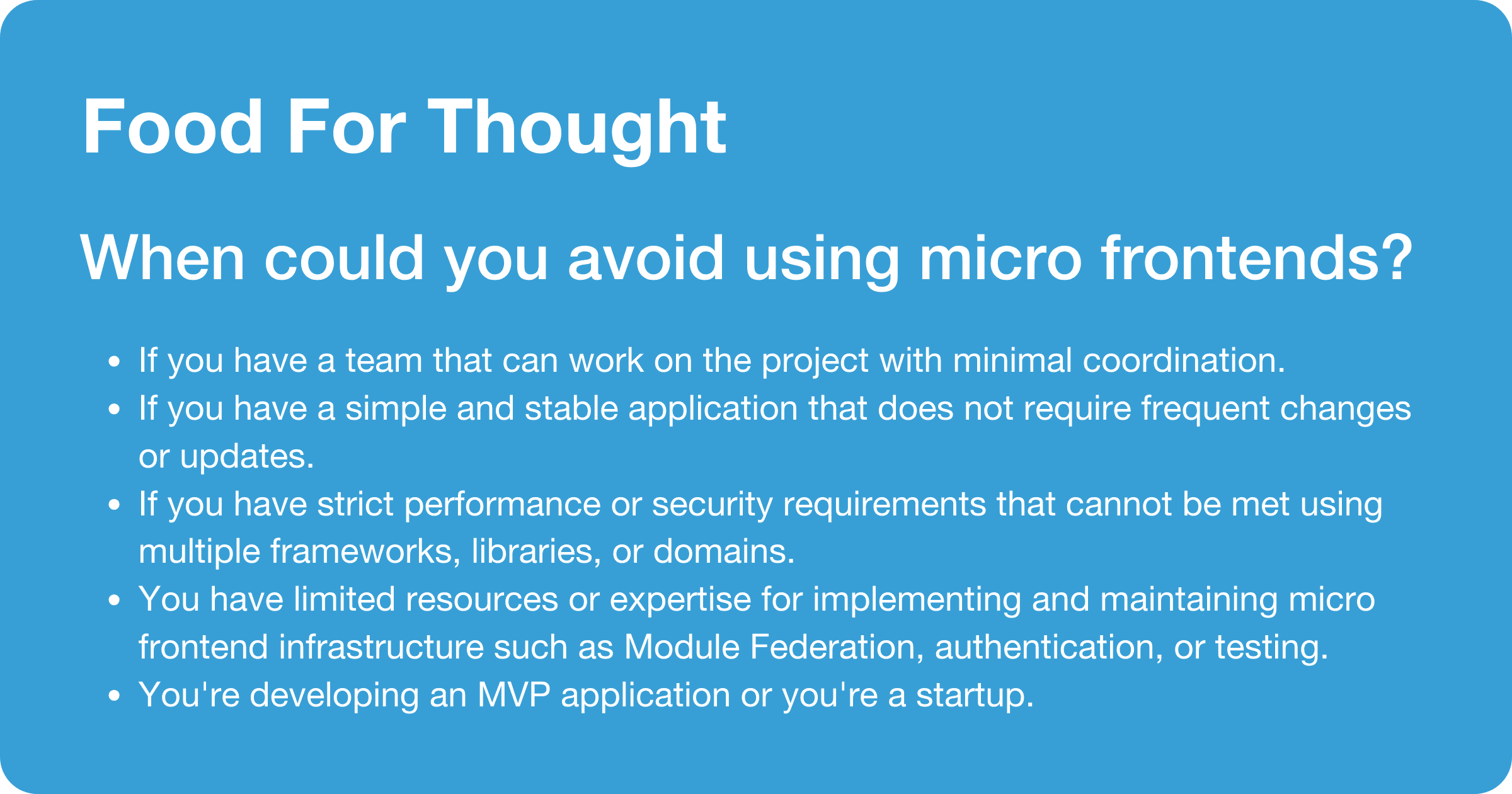 Micro frontend project structures including mono repo and multi repo models