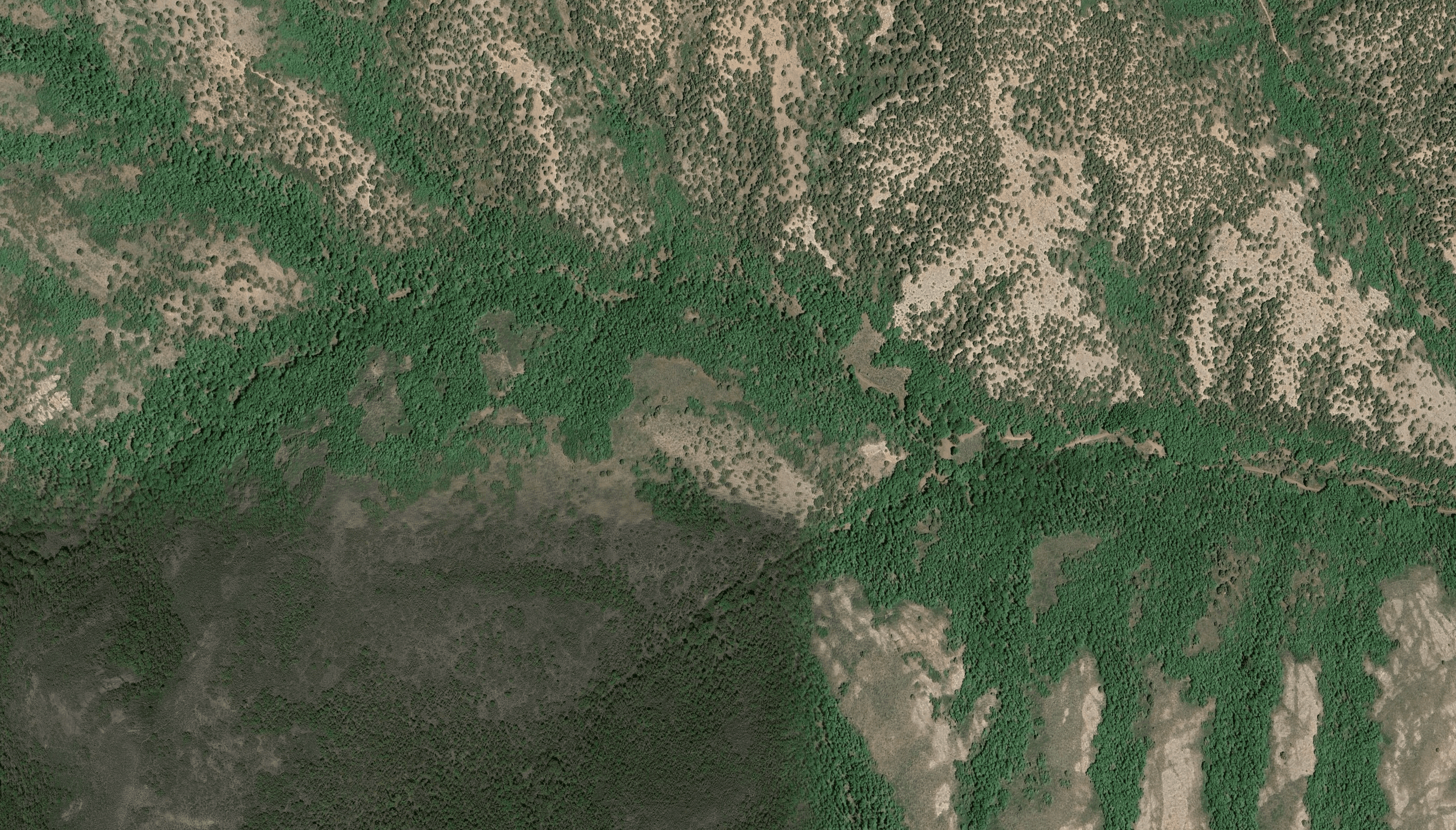 Satellite image of Yellow Fork Canyon in Utah