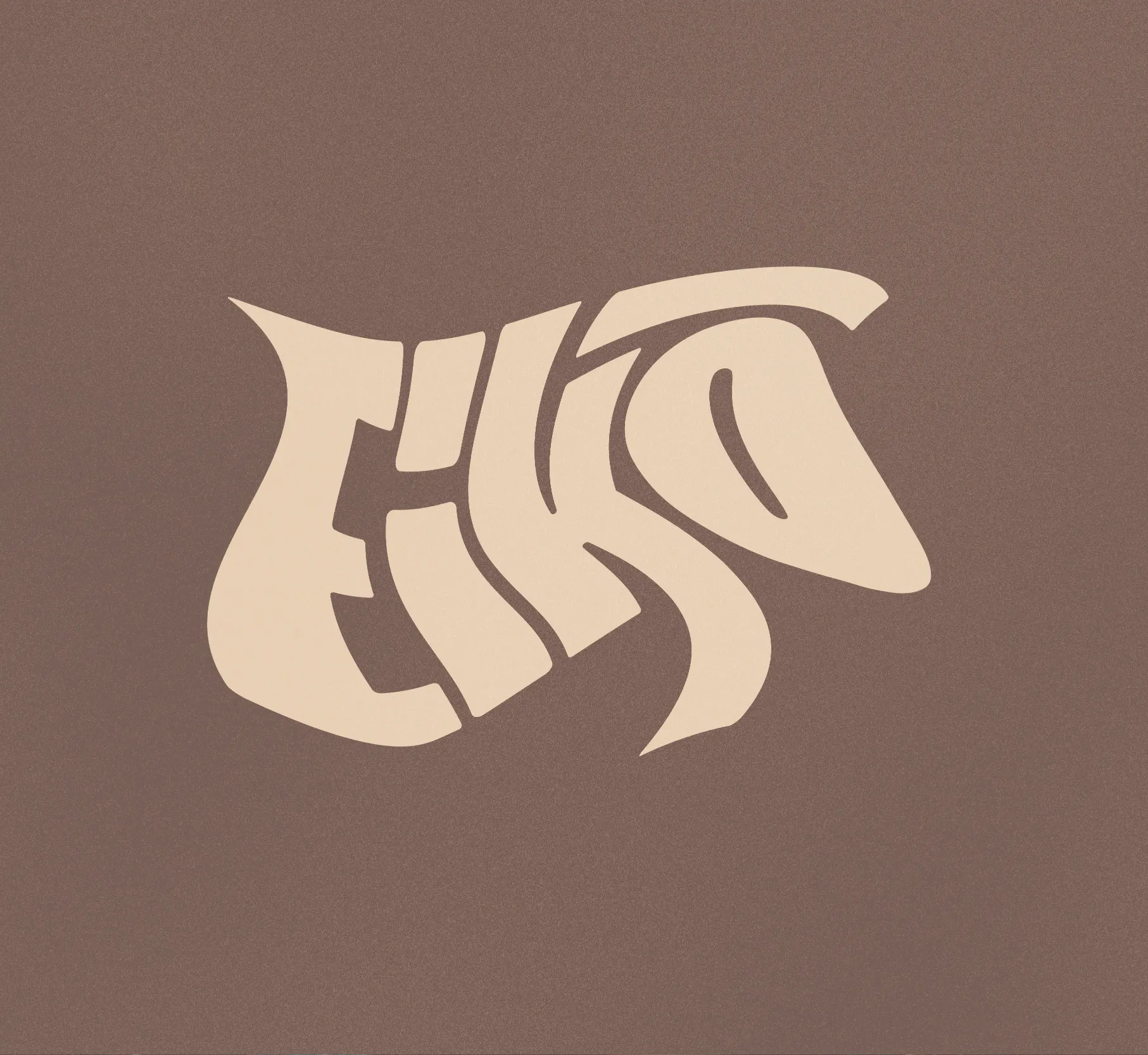 variacion logo eiko con tipografia deformada