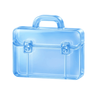 3d briefcase icon - LightWork AI