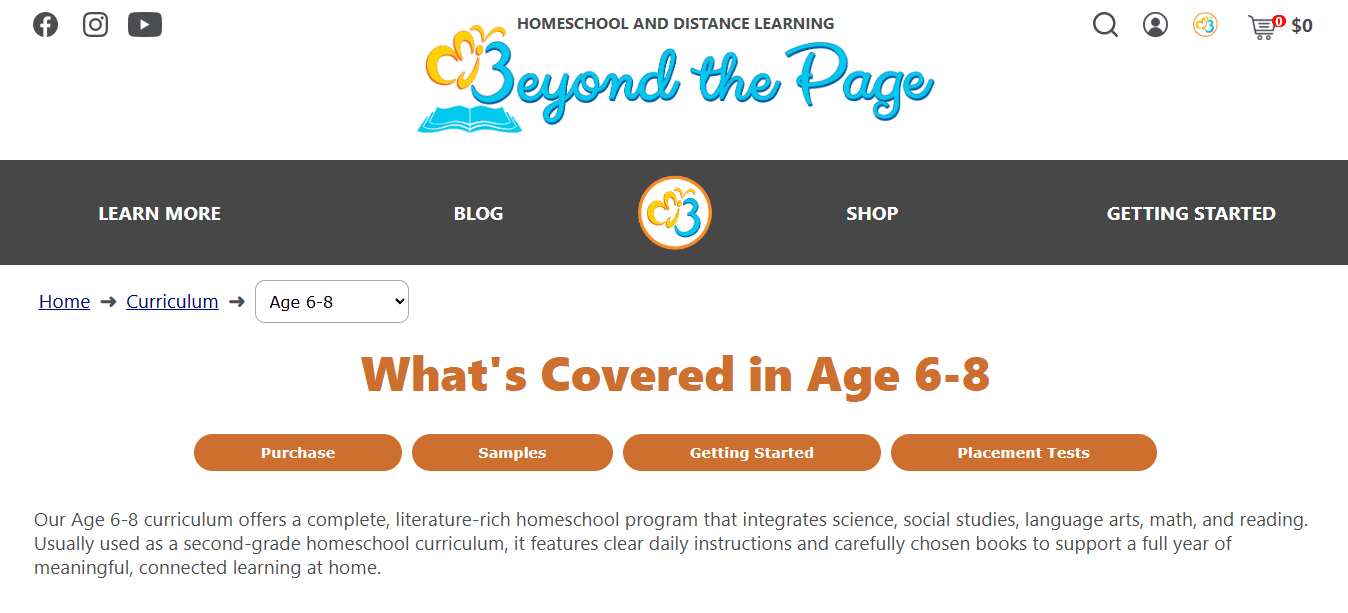Moving Beyond the Page Curriculum Age 6-8