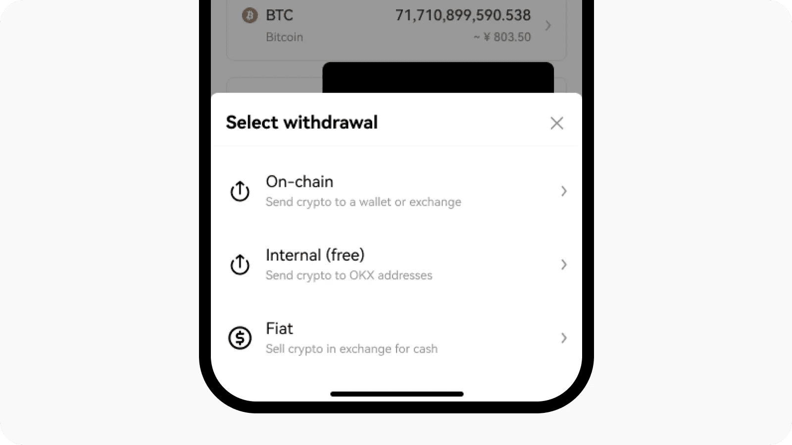 Select withdrawal options on crypto app - How to Withdraw Money From an OnChain Wallet