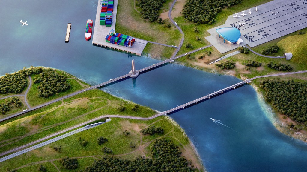 Voorbeeldafbeelding van projectvisualisatie in een omgeving