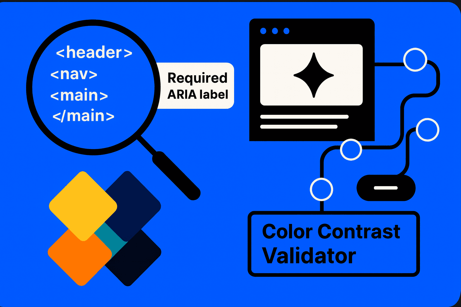Accessible web design interface highlighting neurodiversity-friendly patterns beyond contrast ratios.