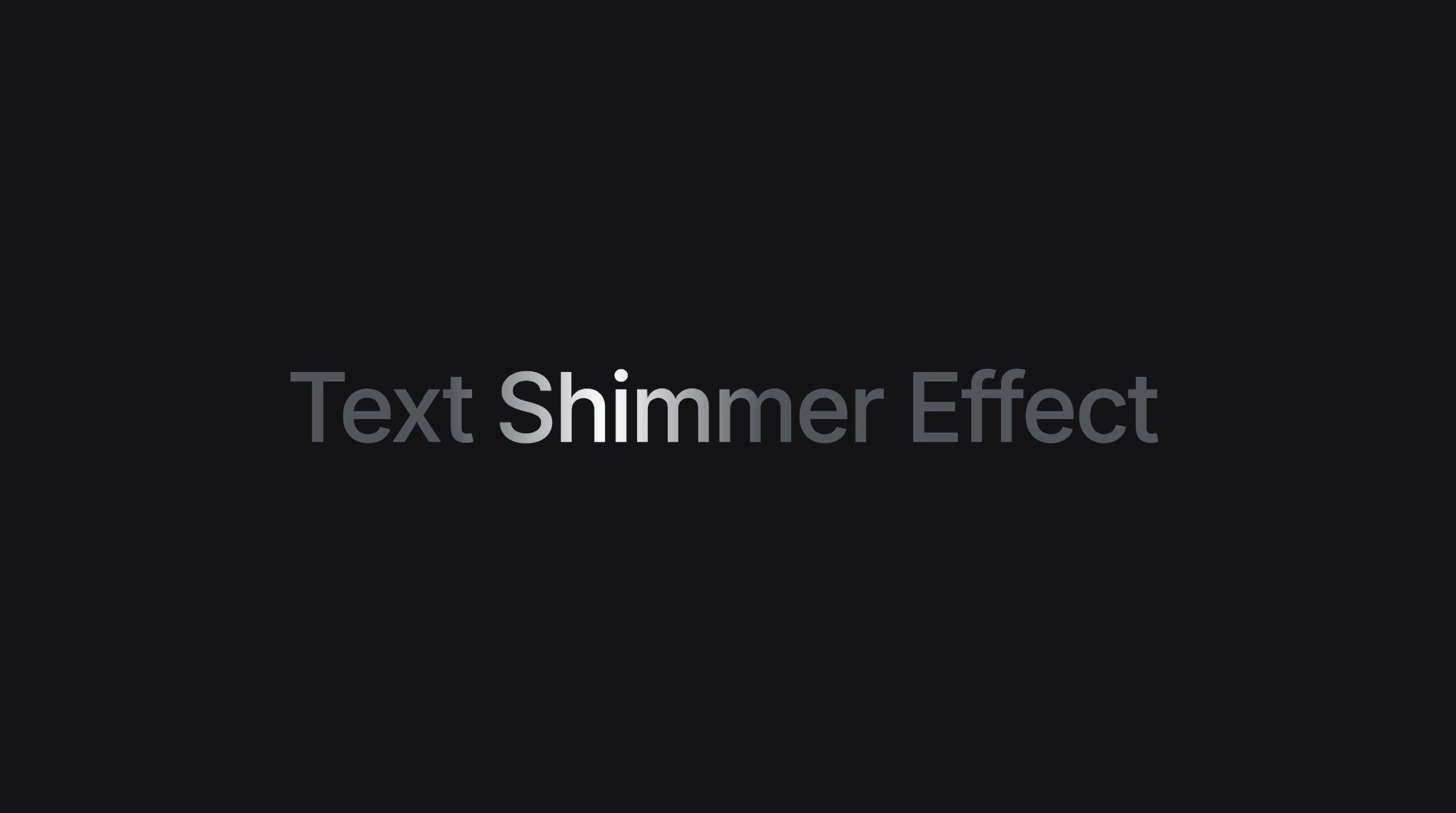 Subtle text shimmer effect for dynamic visual emphasis