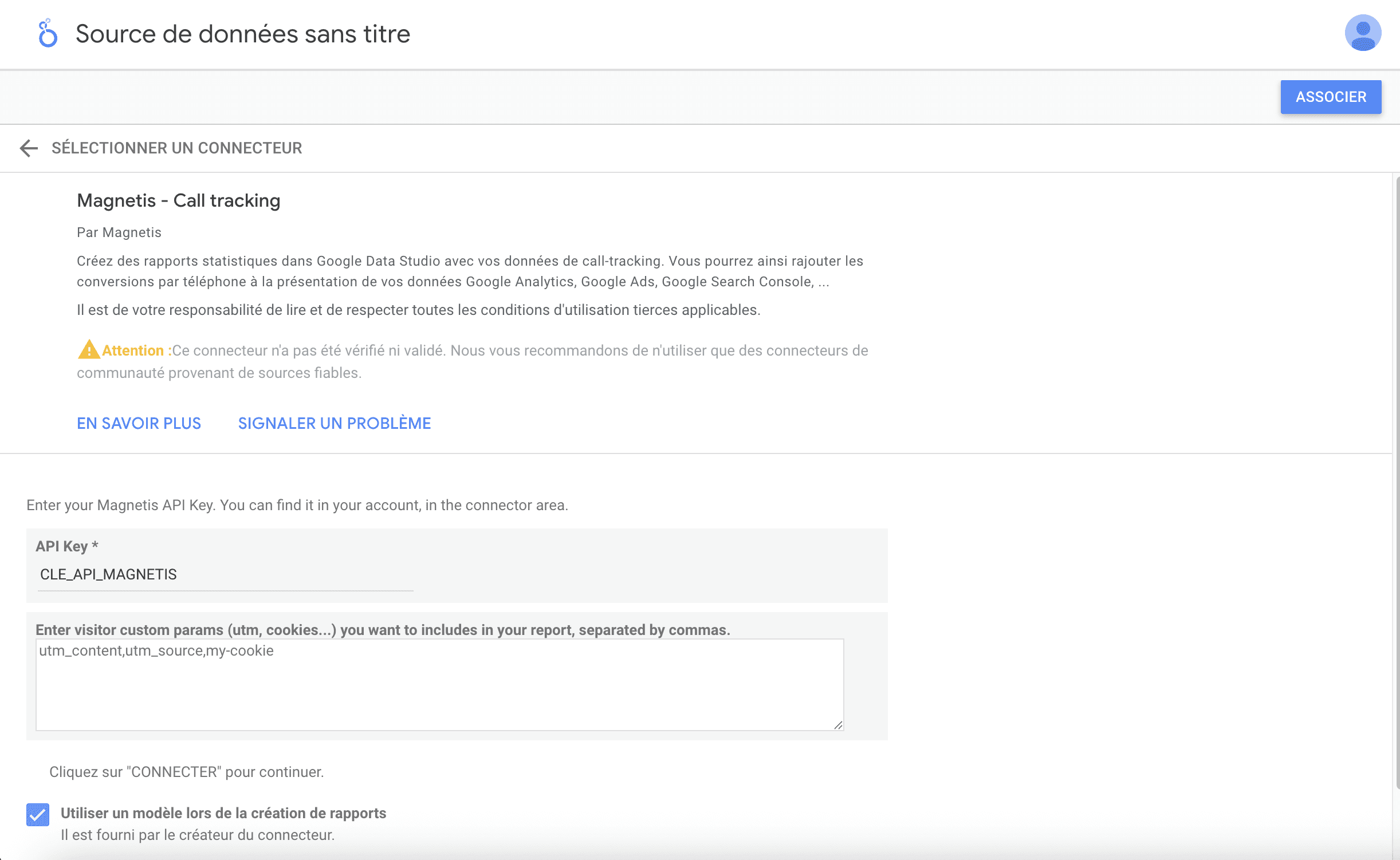 Configuration finale API