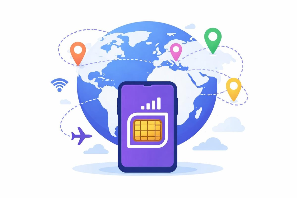 Global eSIM coverage map
