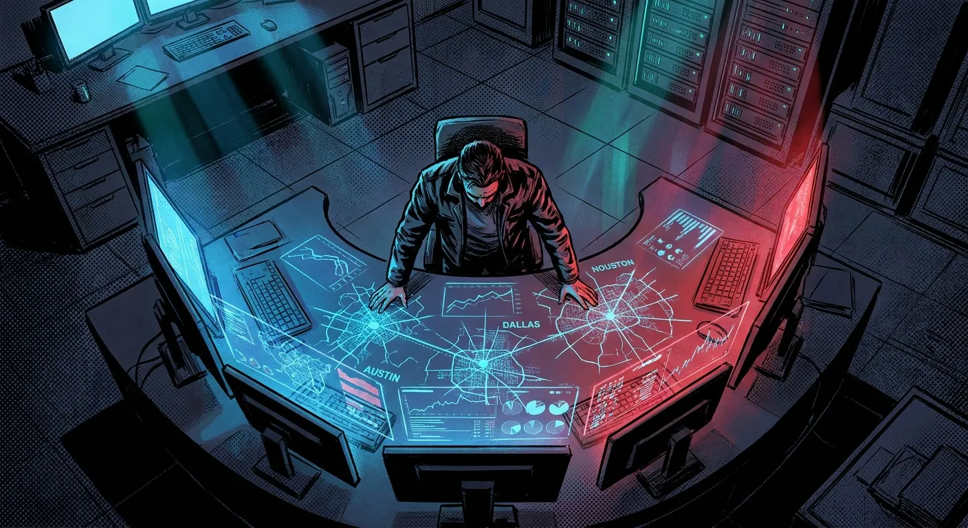 "RockN' Socials expert analyzing digital marketing data at agency hub."