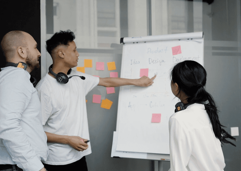 Team planning a design strategy