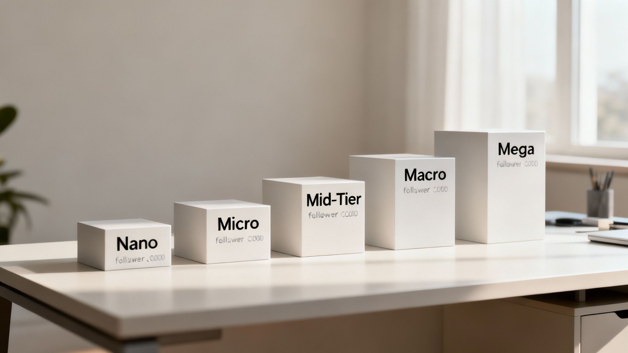 A nano influencer taking a photo of a gifted product on a stylish desk