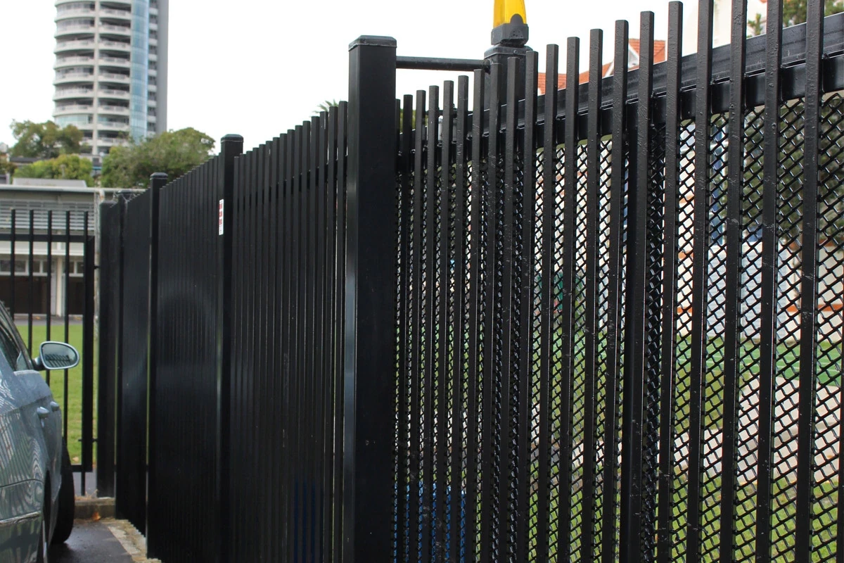 Commercial steel security fencing project