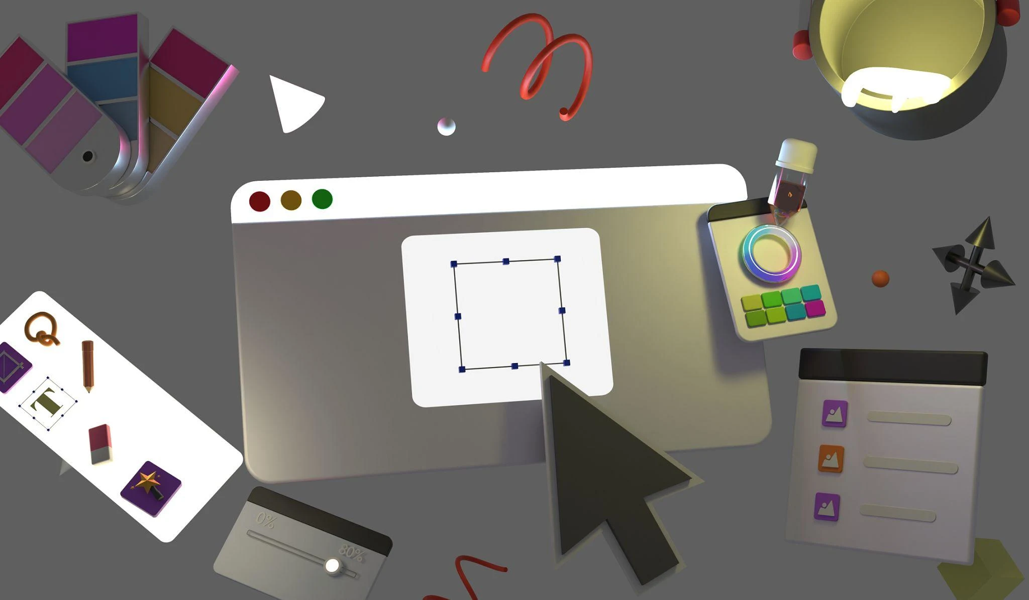 demonstration of social media creation on iPad