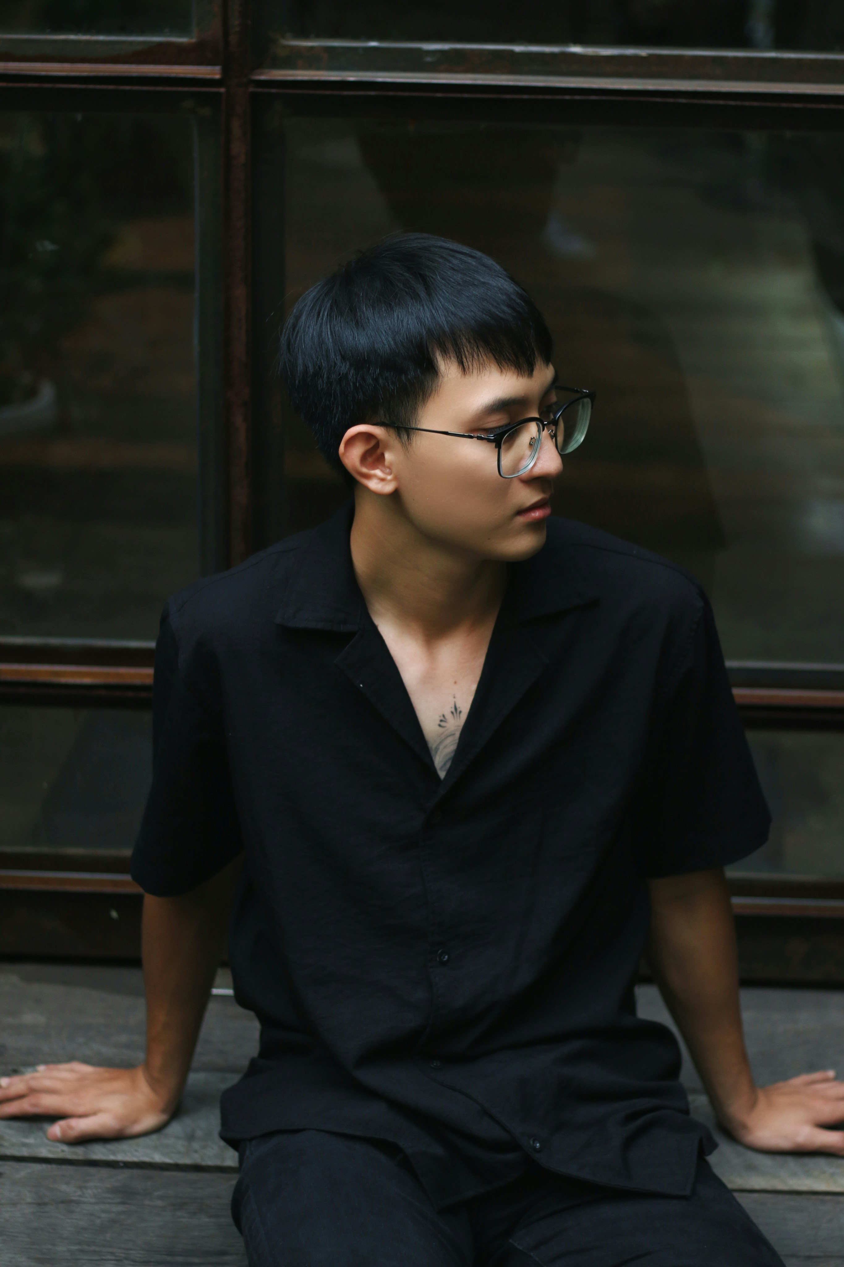 Remote worker stepping outside home office after finishing work