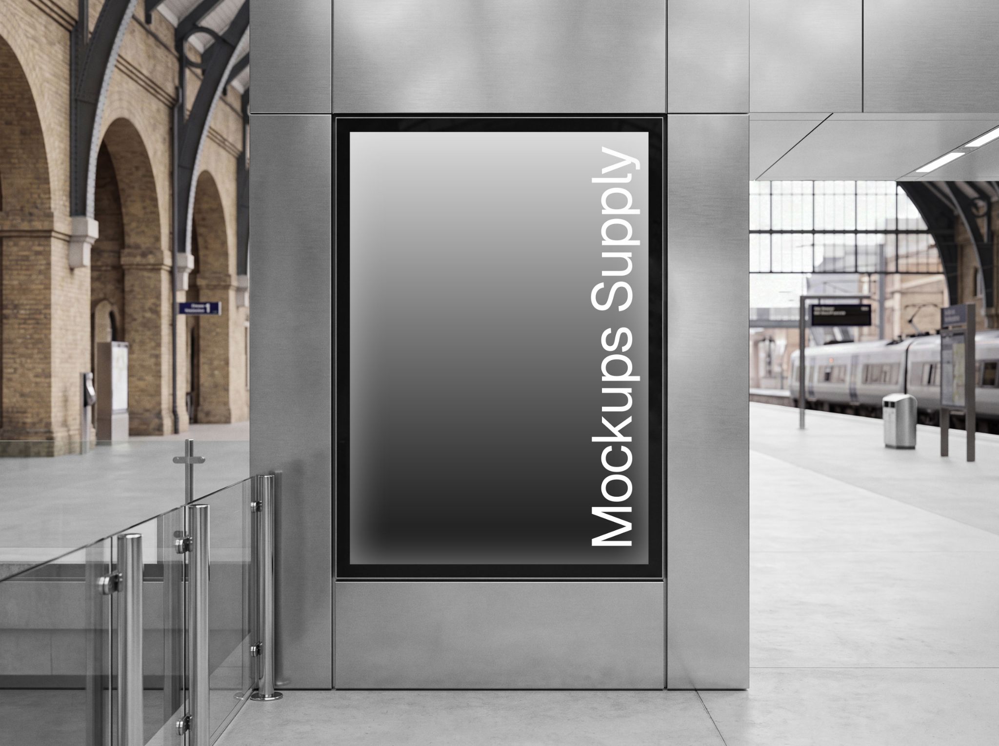 Digital LED screen mockup download