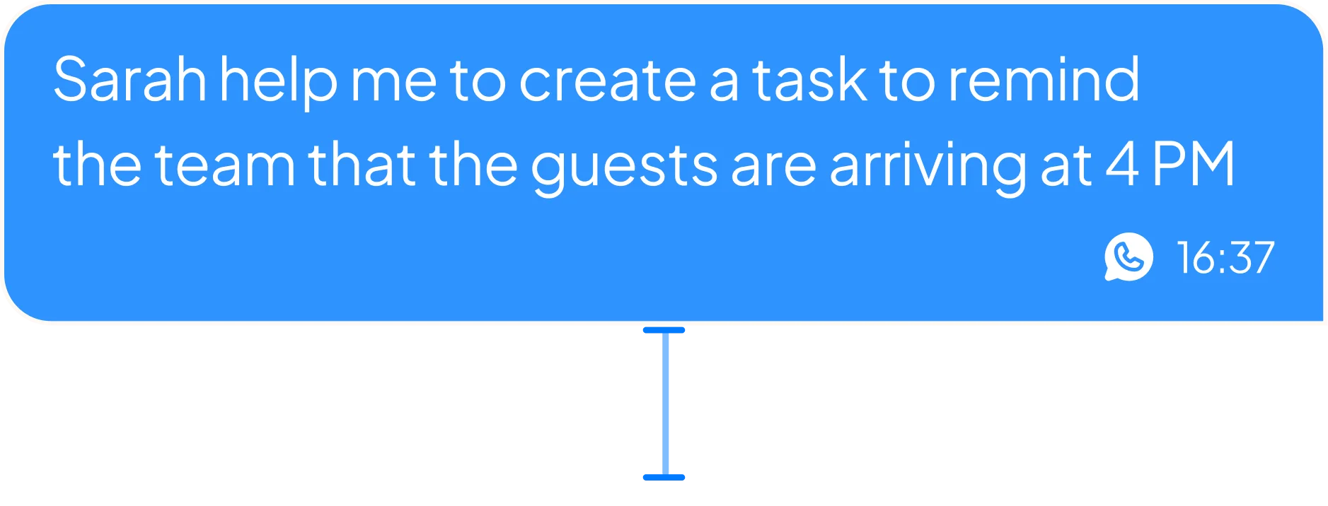Command via Text or Voice Illustration