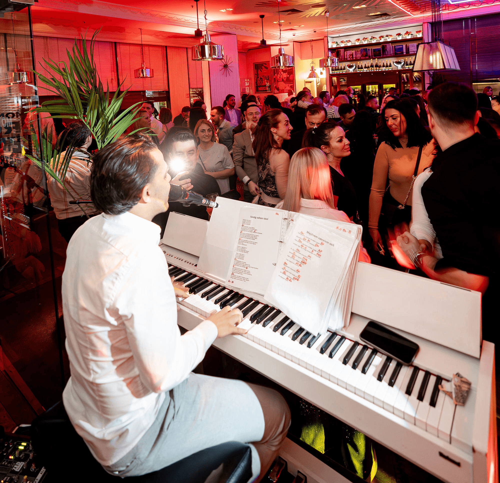 Woman in the blue jacket