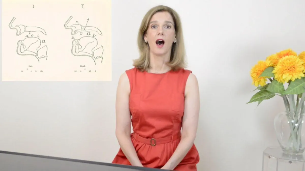 ocal Coach Danielle Zuber demonstriert Stimmbildungs-Übungen zur Stärkung der Stimmkraft und Lösung von Gesangsproblemen.