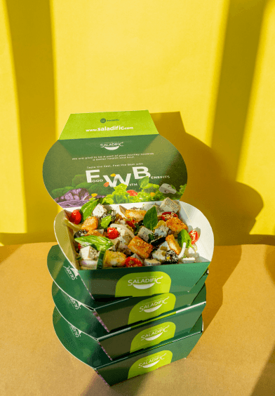 Saladific Box Packaging with Salad Image