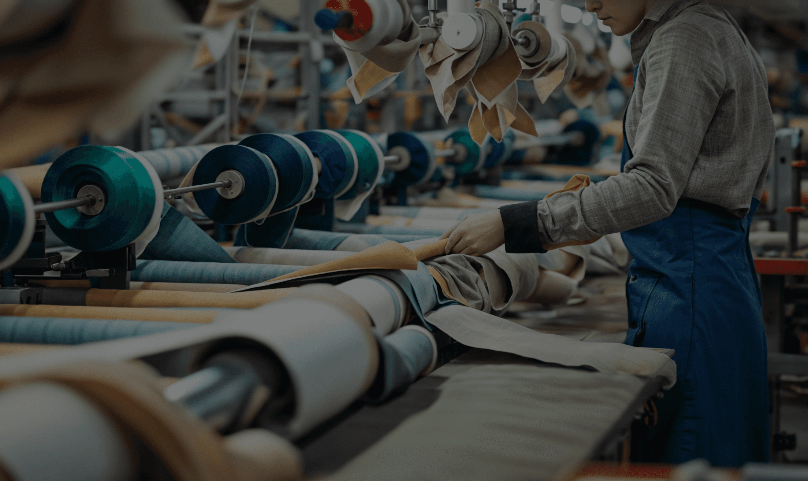 Background image - Textile factory worker