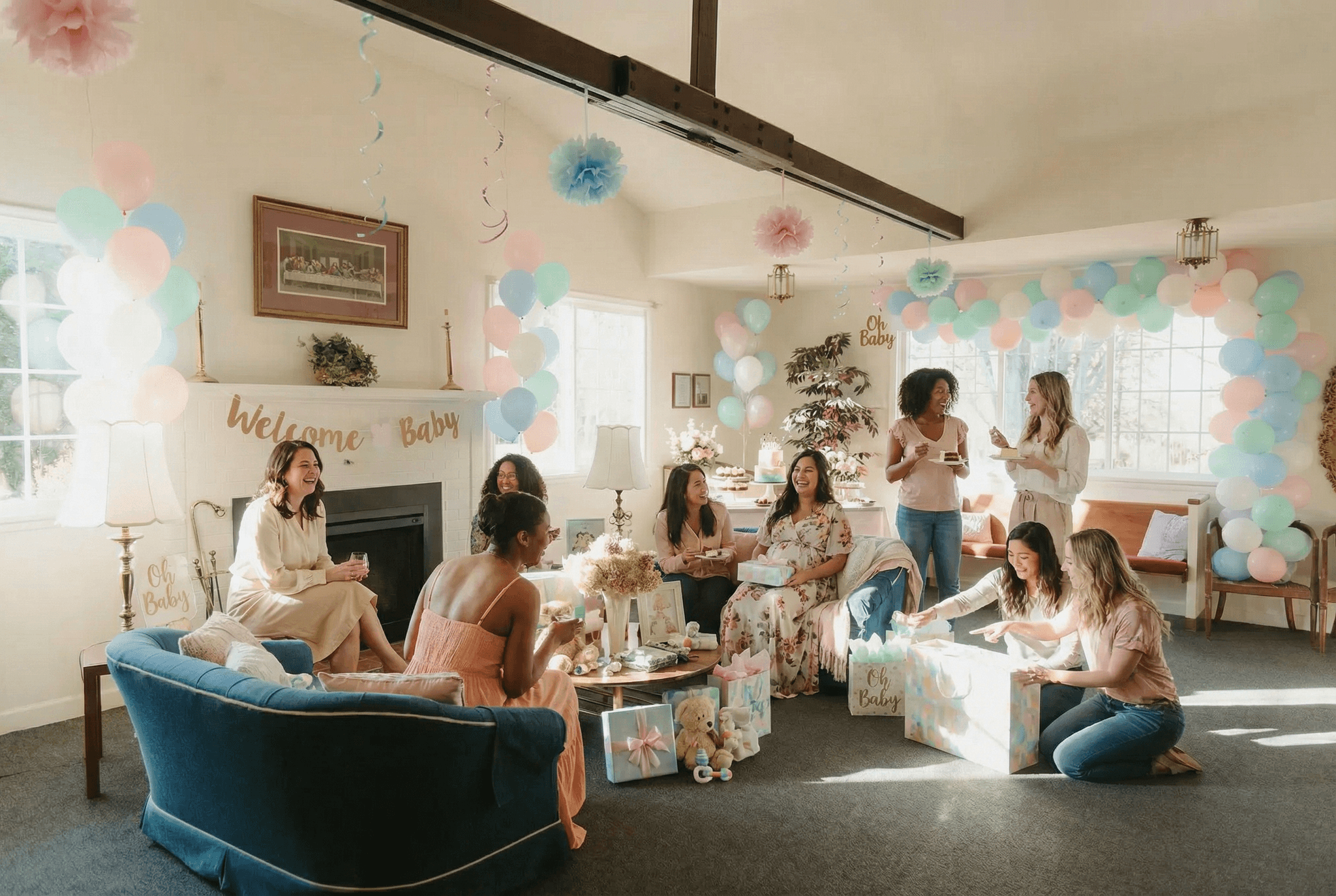 bridal party in wedding venue berrien springs michigan