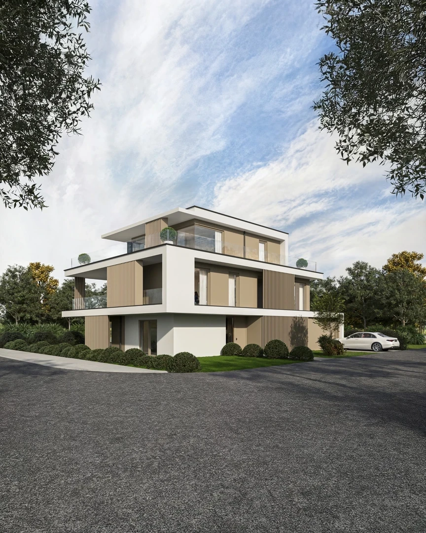 Villa M von der Straße aus