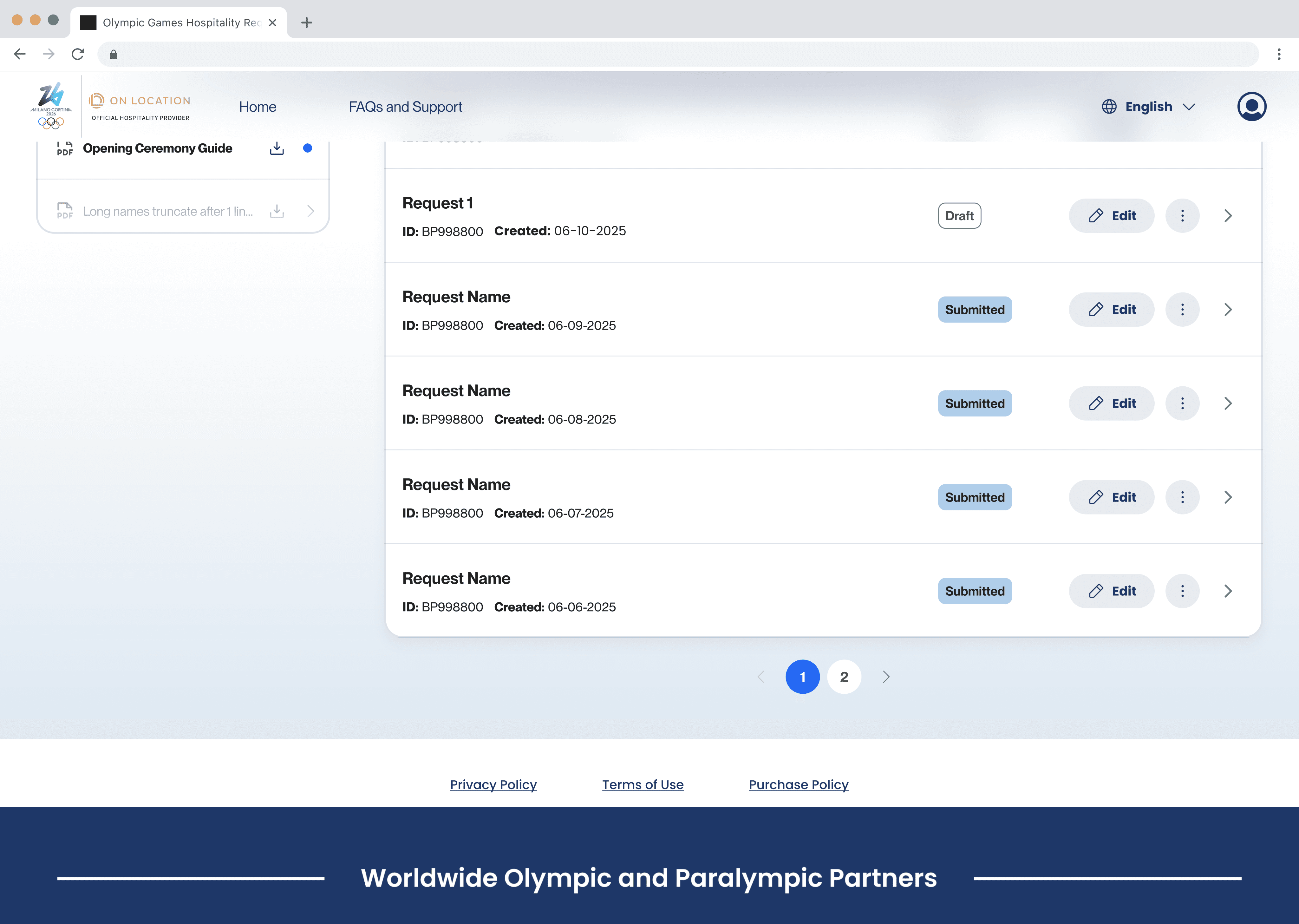 HRP home scrolled to show pagination 