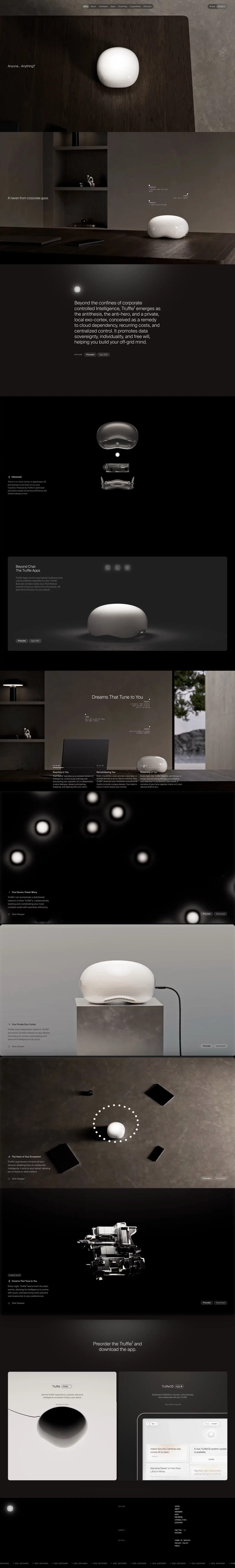 Meet Truffle ecommerce page screenshot showcasing Ecommerce and Tech design