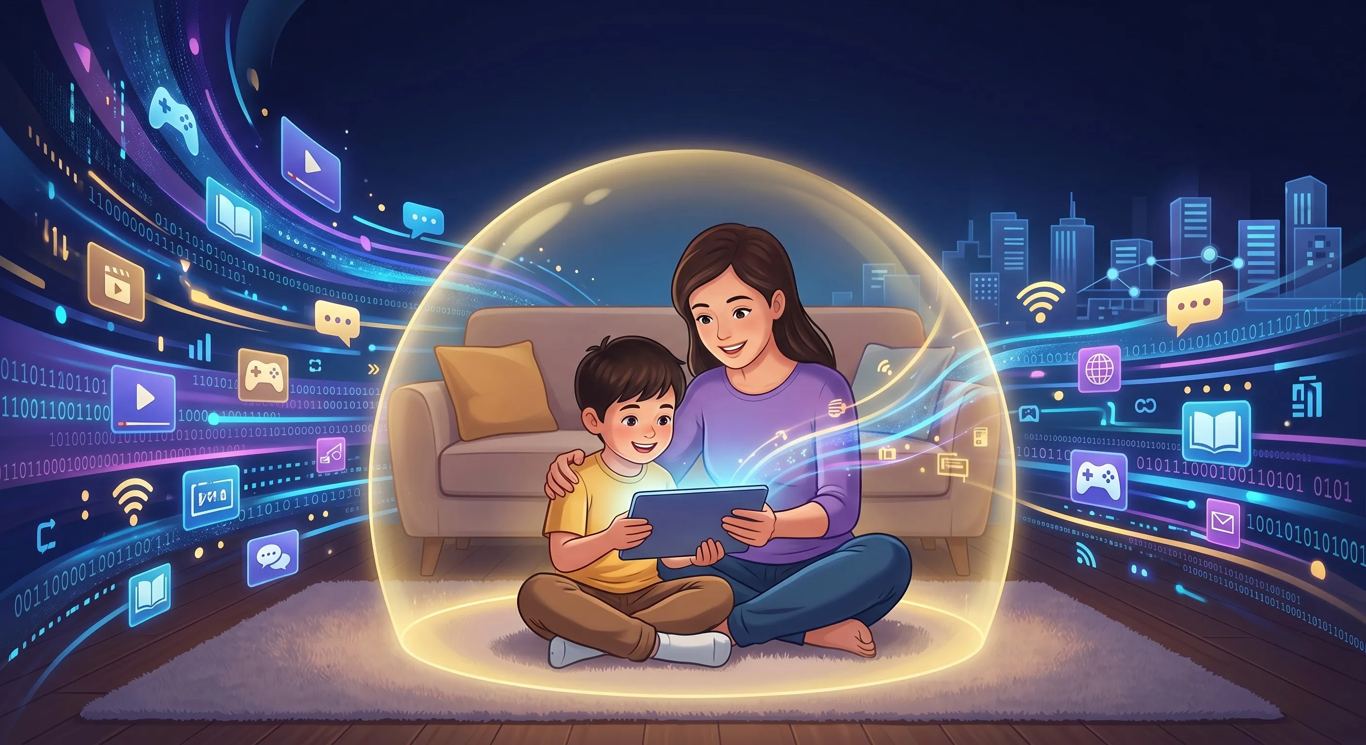 Çocukların dijital dünyada güvenli kalmasını nasıl sağlarsınız? Yasaklamak değil, anlamak ve sistem kurmak önemli. GPTWorks’ün önerdiği pratik adımlar burada.