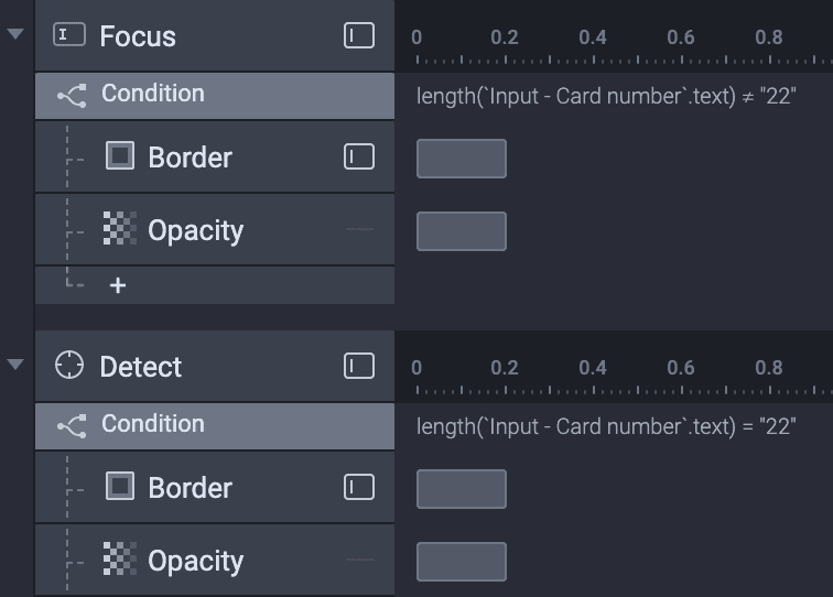 Photo showing the structure of an input validation in ProtoPie