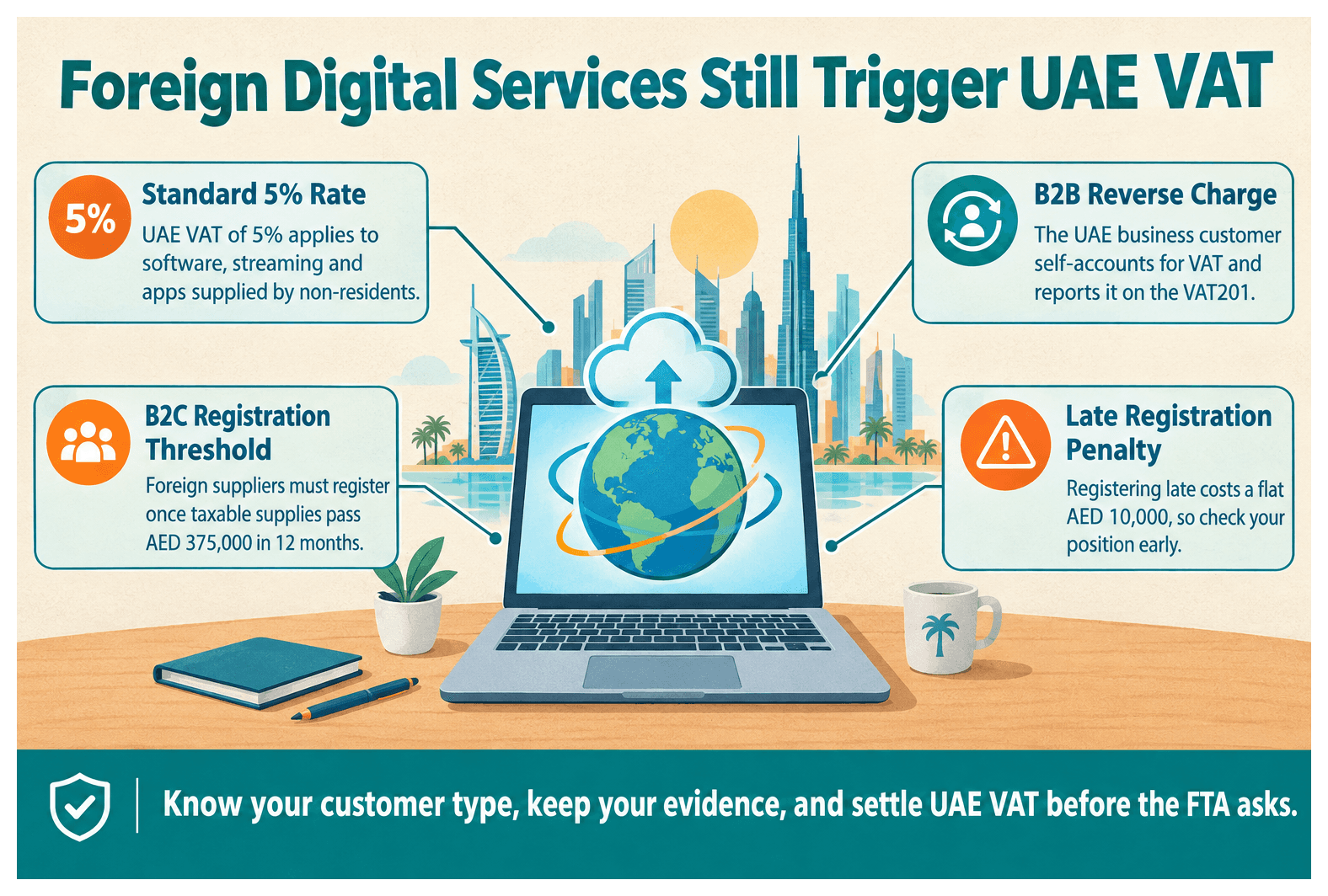 Infographic: VAT on Digital Services Sold to UAE Customers by a Foreign Business