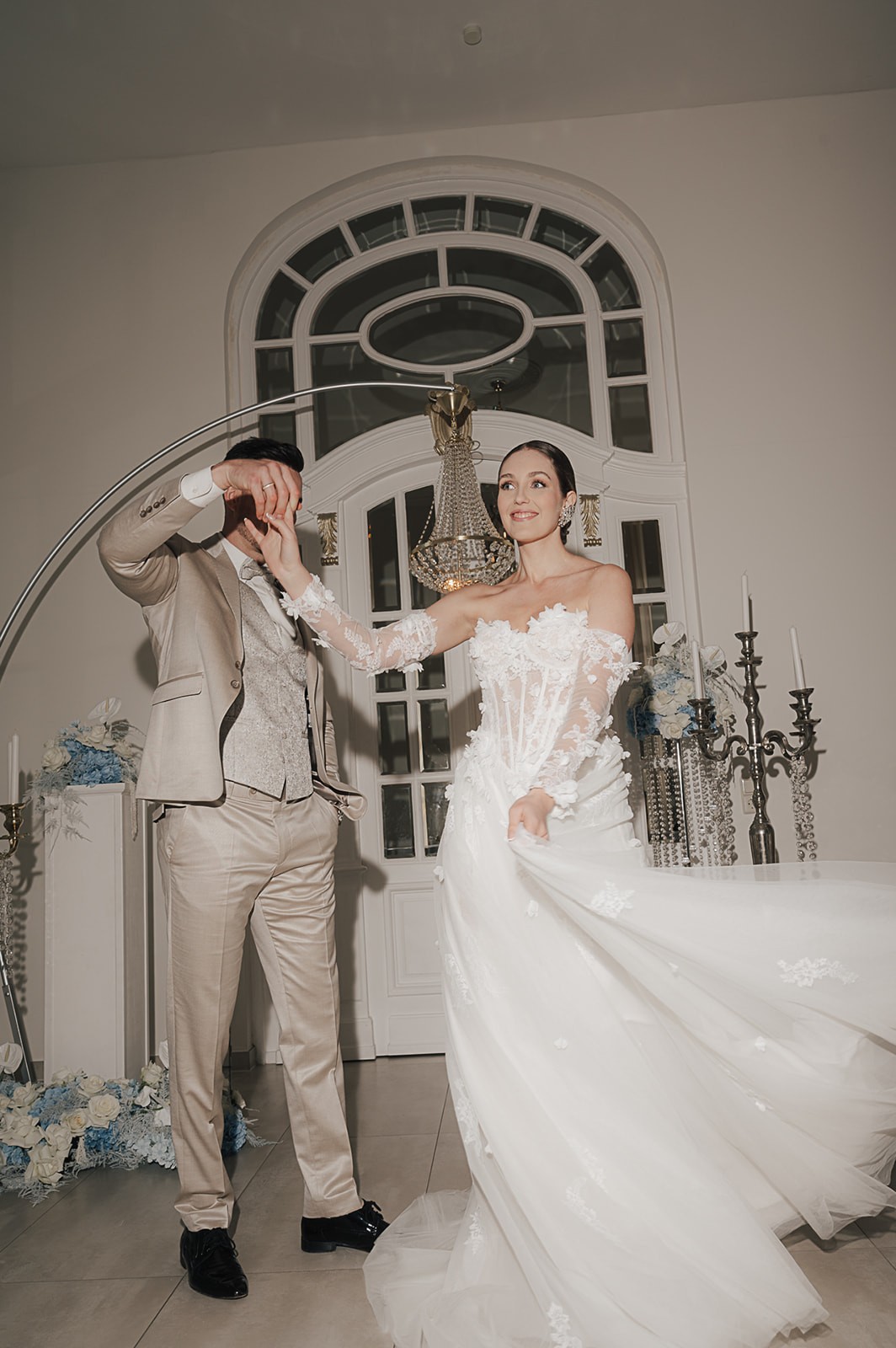 gold gray living room