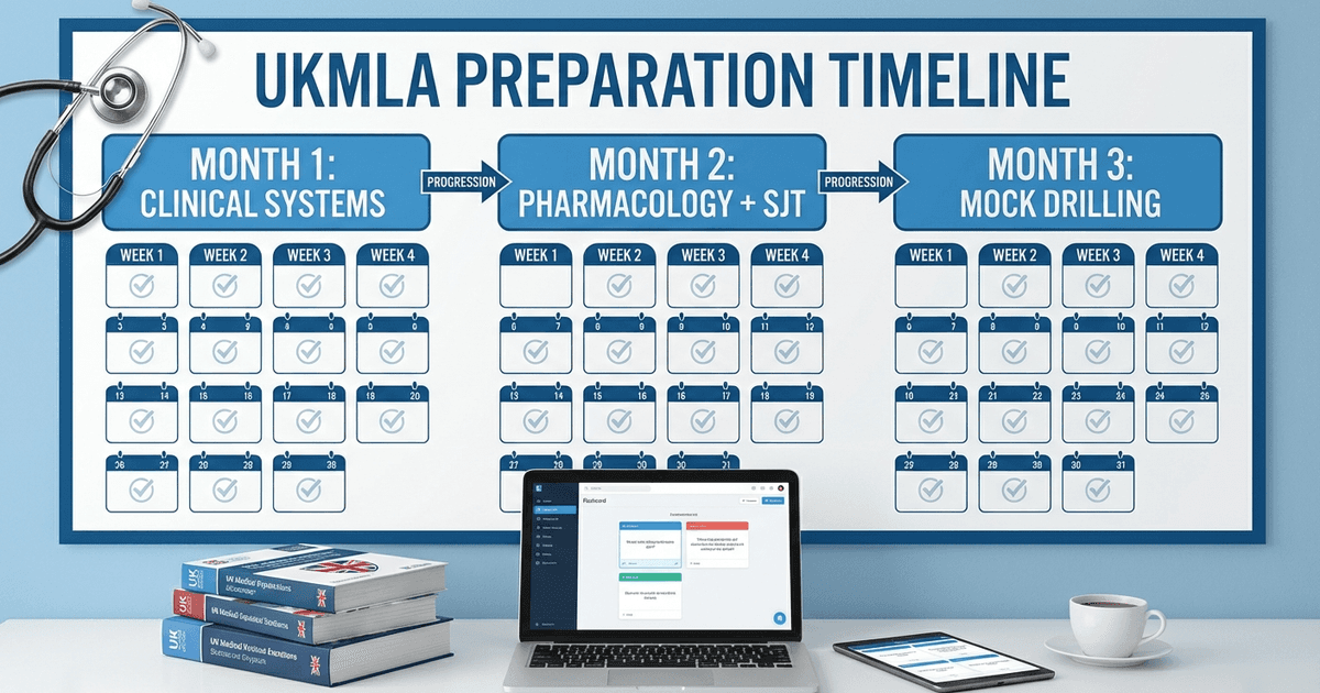 Cover: UKMLA 3-Month Study Plan: A Week-by-Week Schedule That Actually Works