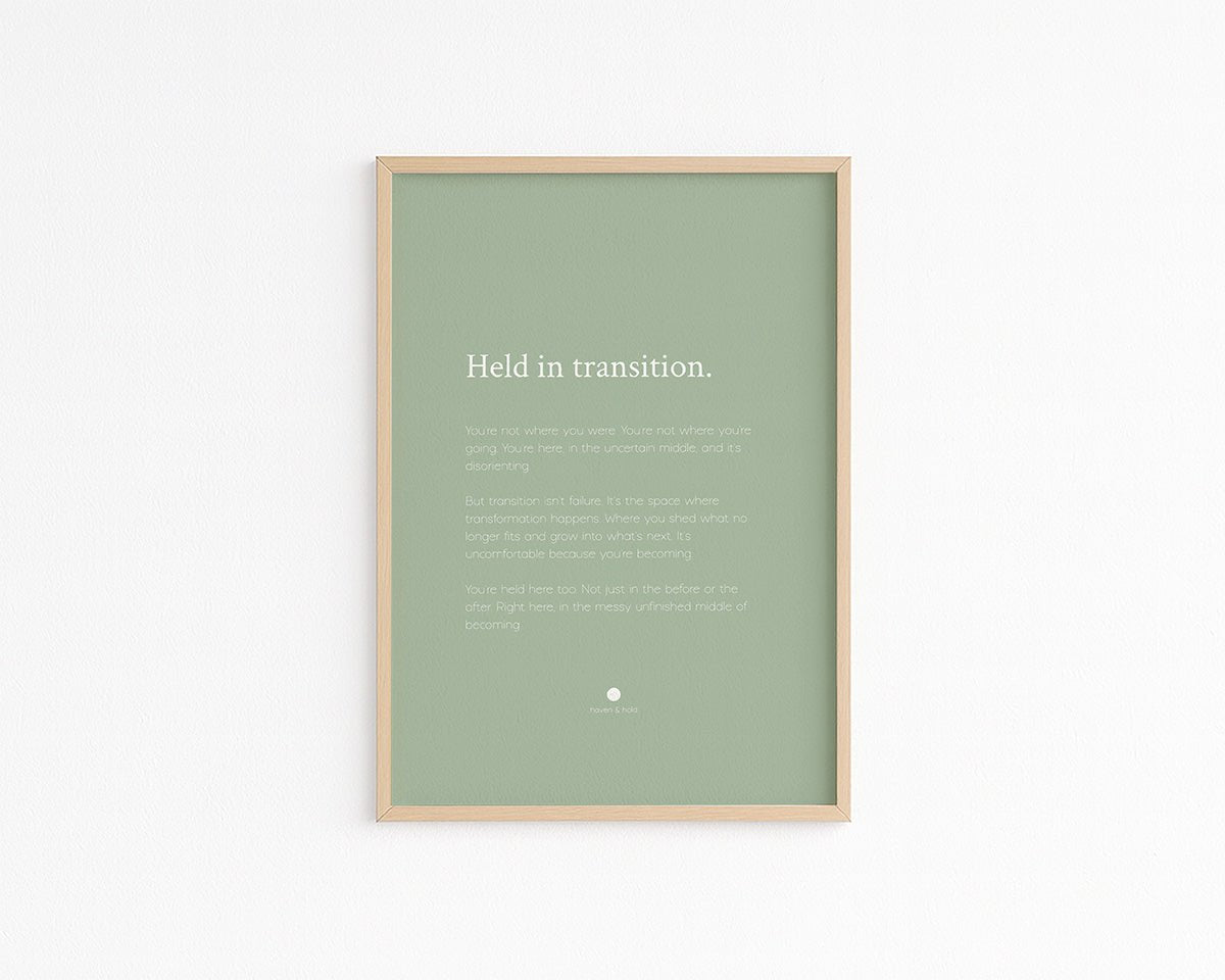 Held in Transition • Premium Art Print • Ready to Frame - Haven & Hold