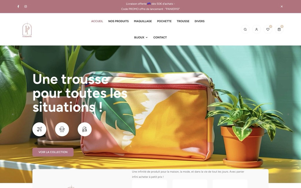 Site Panier infini